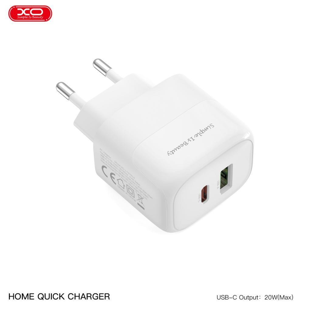 Зарядний пристрій XO 1xUSB QC3.0 + 1xUSB-C PD20W (XO-QC37) фото6