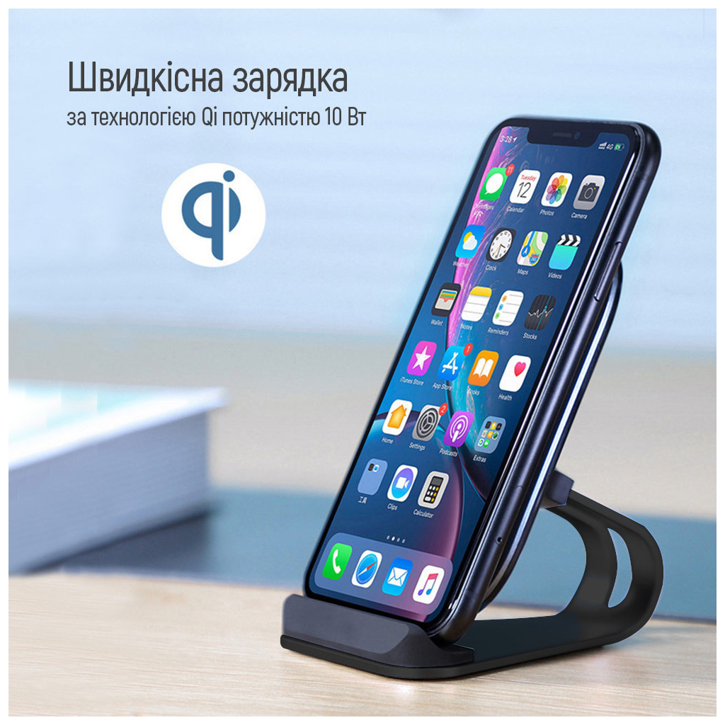 Зарядное устройство ColorWay Wireless Stand 15W Black (CW-CHW31Q-BK) фото7