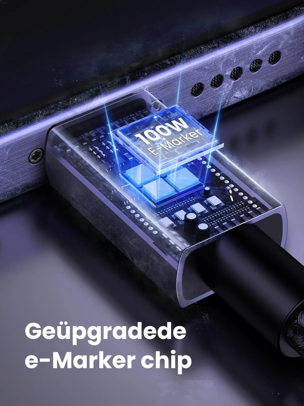 Дата кабель Ugreen USB-C to USB-C 3.0m 100W L512 gray (45065) фото