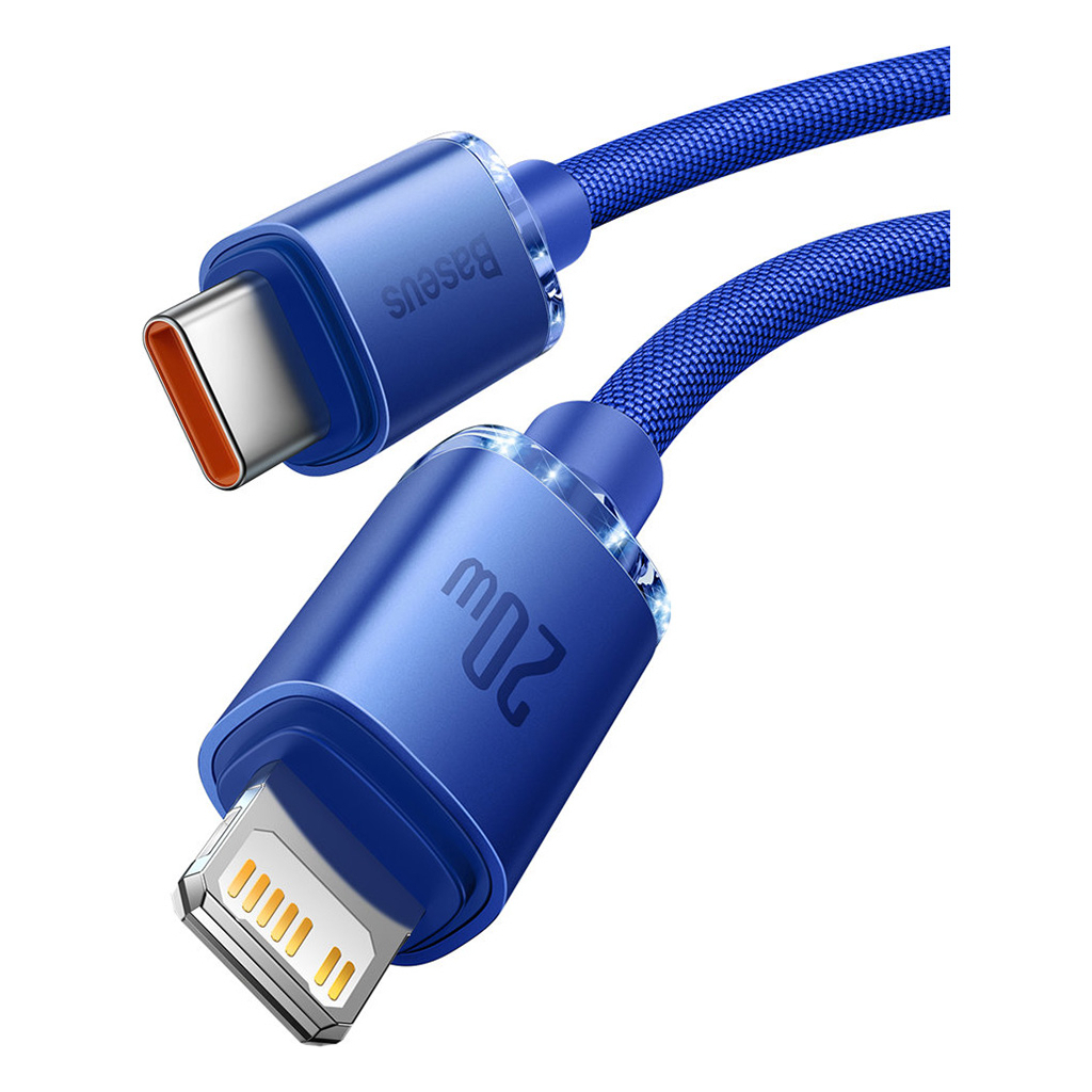 Кабель USB-C to Lightning 1.2m 20W blue Baseus (CAJY000203) фото2