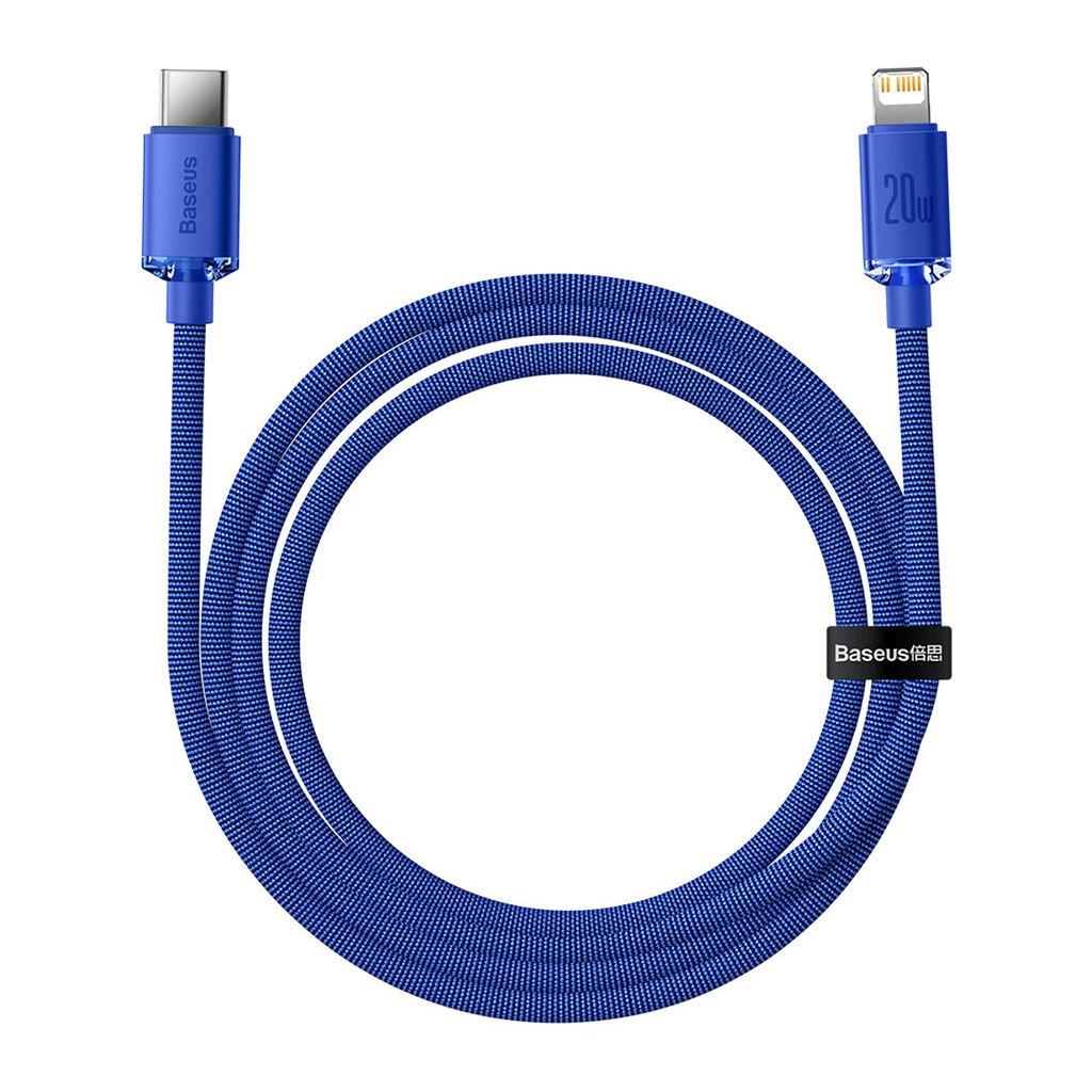 Кабель USB-C to Lightning 1.2m 20W blue Baseus (CAJY000203) фото3