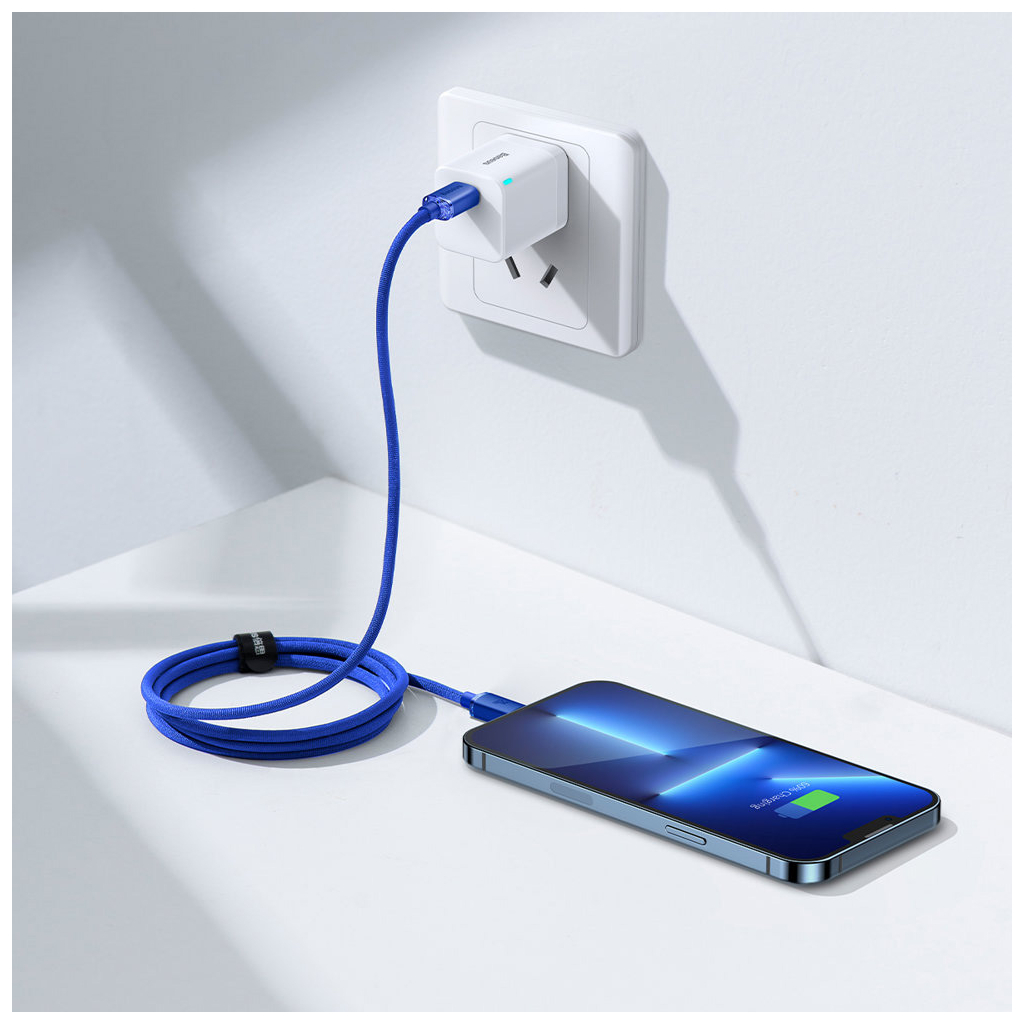 Кабель USB-C to Lightning 1.2m 20W blue Baseus (CAJY000203) фото7