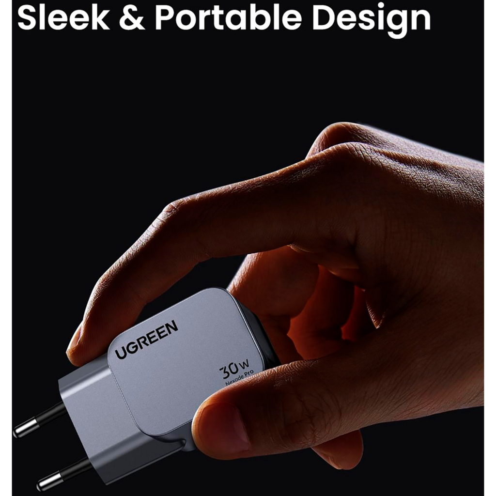 Зарядний пристрій Ugreen USB-C PD30W GaN X703 gray (35006) фото10