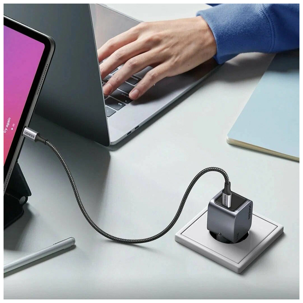 Зарядний пристрій Ugreen USB-C PD30W GaN X703 gray (35006) фото11