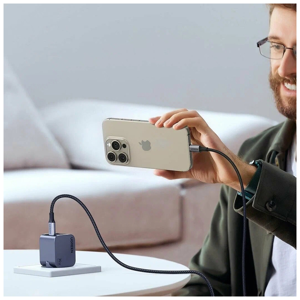 Зарядний пристрій Ugreen USB-C PD30W GaN X703 gray (35006) фото12