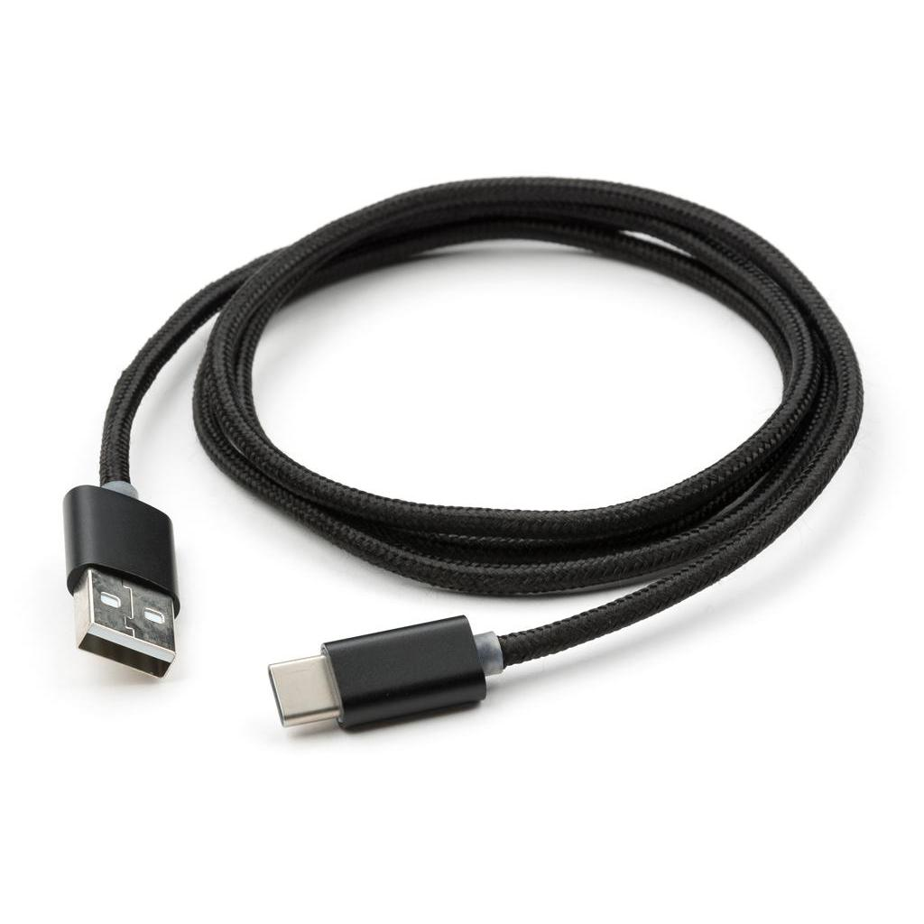 Кабель USB 2.0 AM to USB-C 1.0m LED black Vinga (VCPDCTCLED1BK) фото3