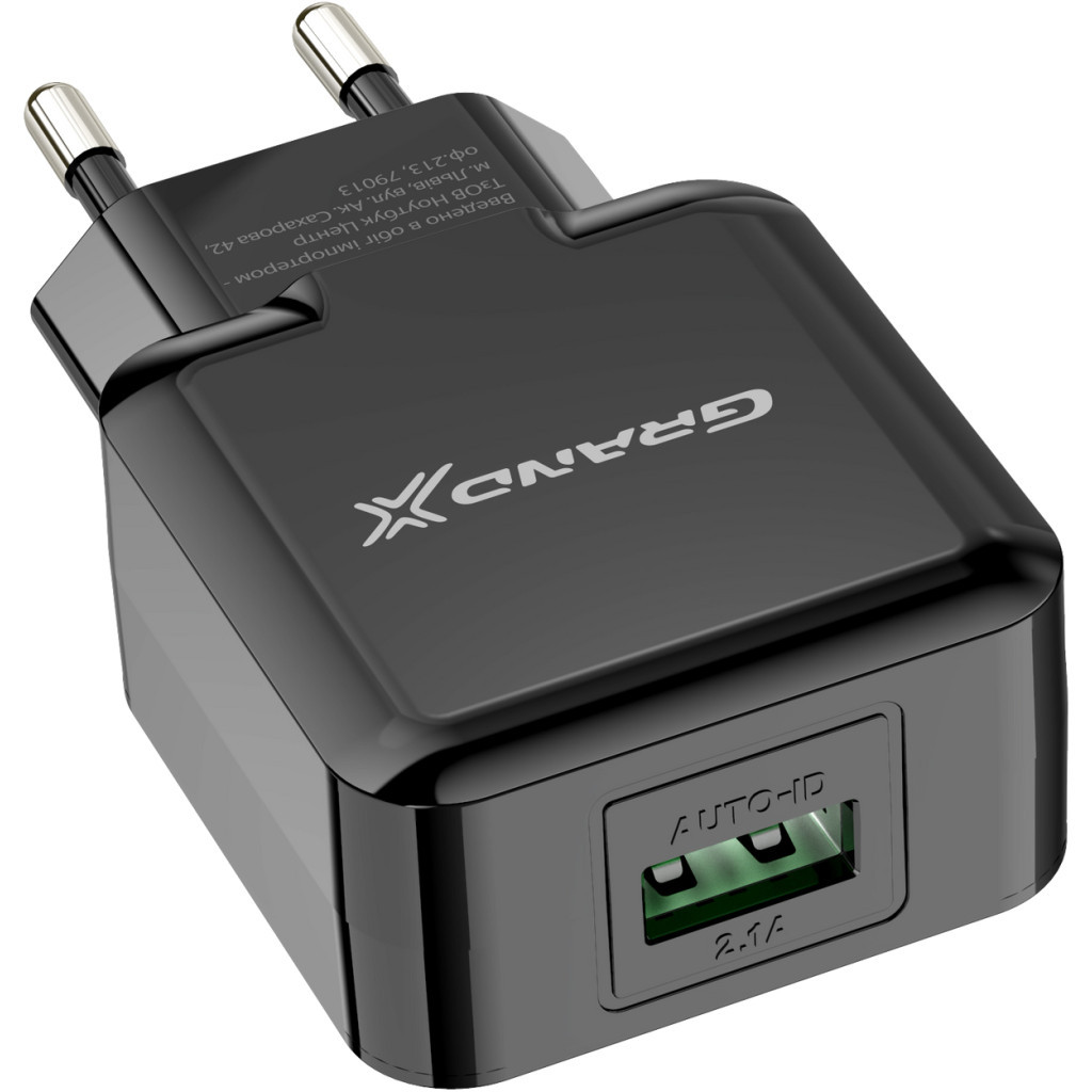 Зарядное устройство Grand-X CH-03UMB (5V/2,1A + DC cable Micro USB) Black (CH-03UMB) фото3