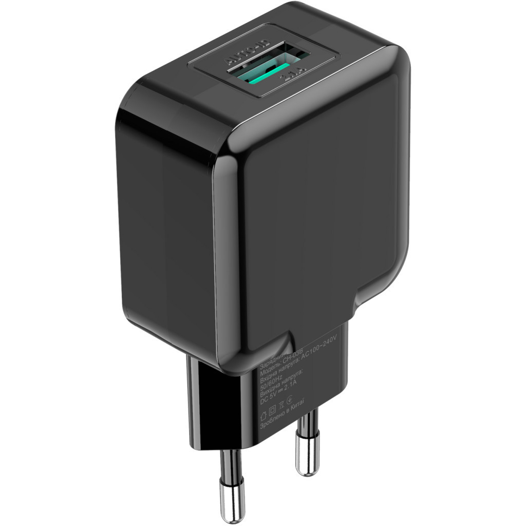Зарядное устройство Grand-X CH-03UMB (5V/2,1A + DC cable Micro USB) Black (CH-03UMB) фото4