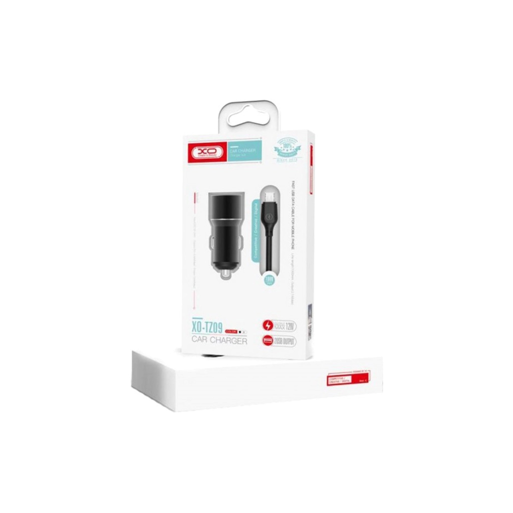 Зарядний пристрій XO 1xUSB + cable USB to USB-C TZ09 black (6920680873500) фото