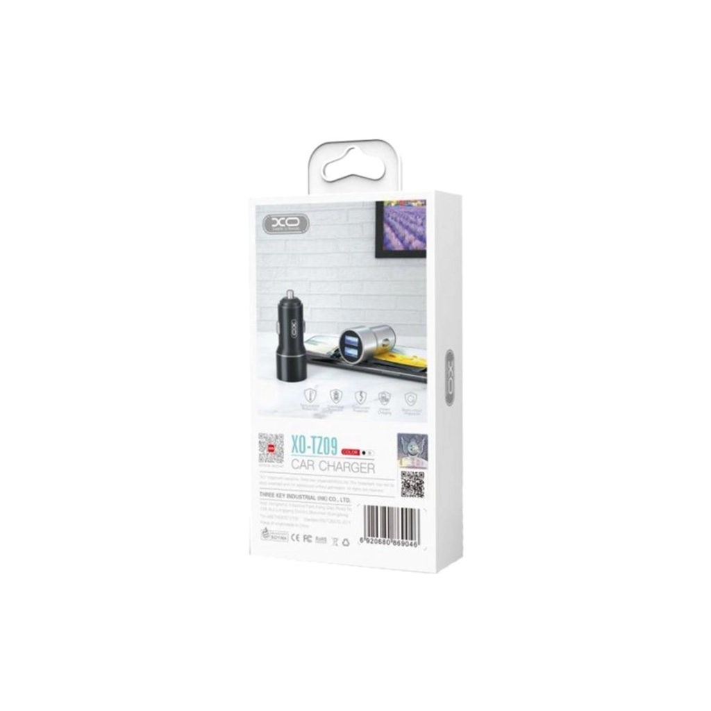 Зарядний пристрій XO 1xUSB + cable USB to USB-C TZ09 black (6920680873500) фото