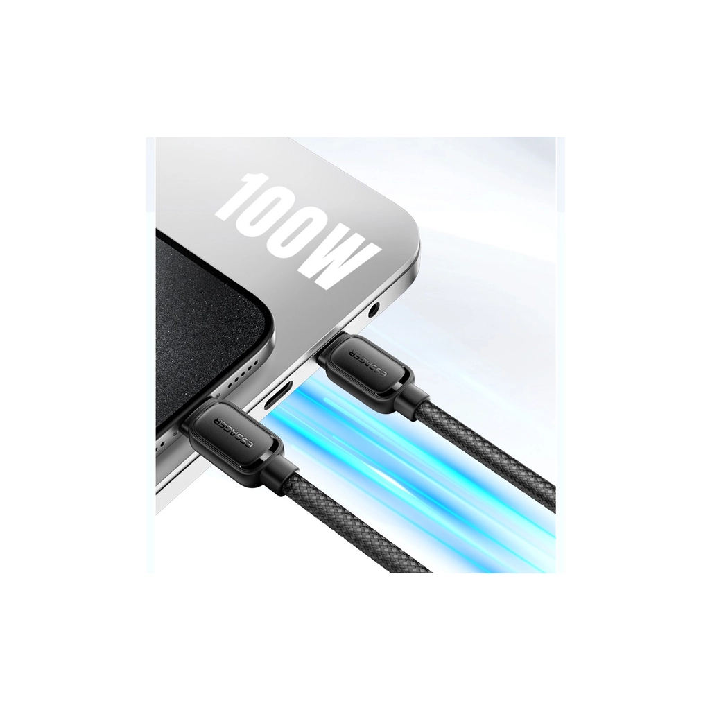 Кабель USB-C to USB-C 1.0m 100W black Essager (EXCTT1-TD01-P) фото7