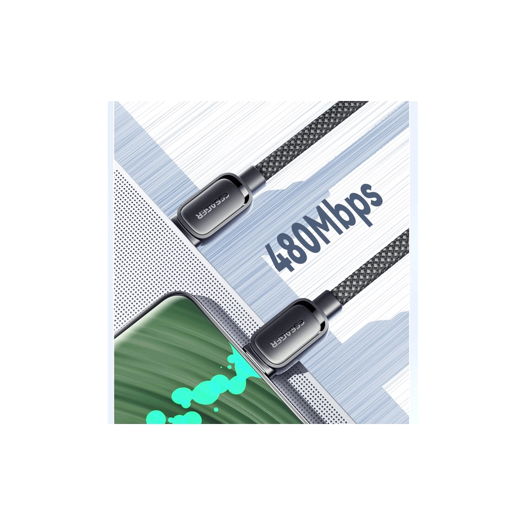 Кабель USB-C to USB-C 1.0m 100W black Essager (EXCTT1-TD01-P) фото9