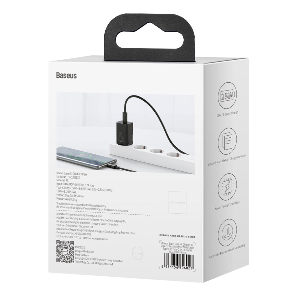 Зарядний пристрій Baseus Super Si Quick Charger 1C 25W Black (CCSP020101) фото6