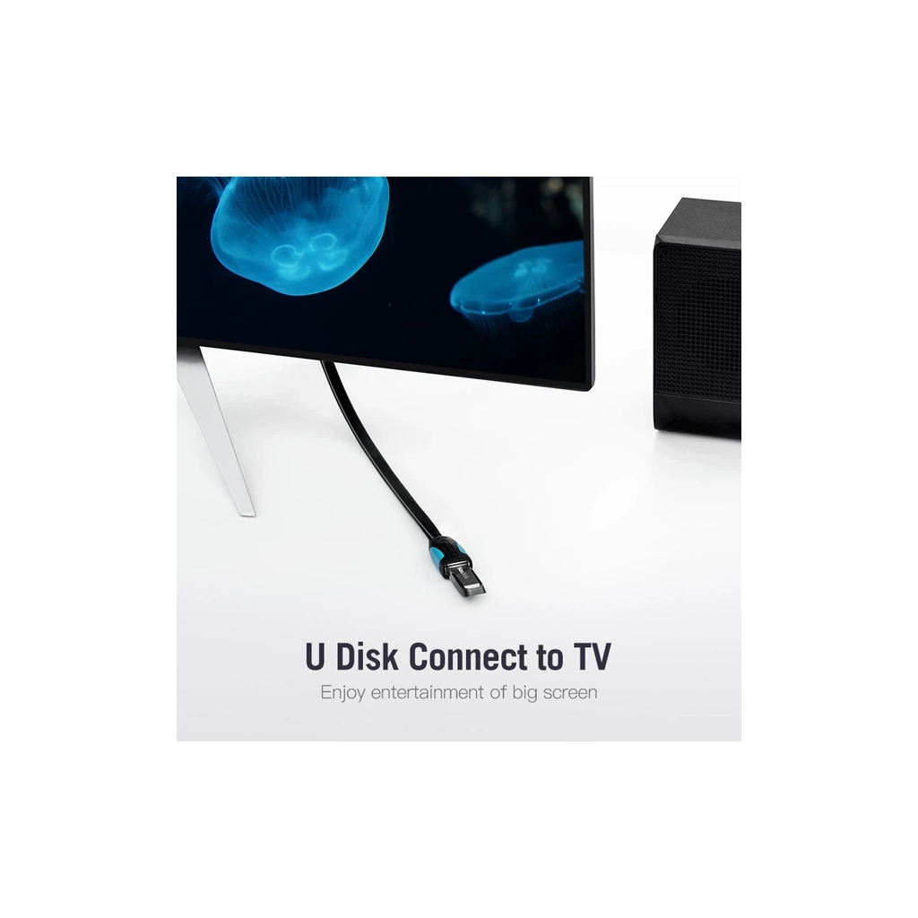 Кабель USB 3.0 AM/AF 2.0m flat black Vention (VAS-A13-B200) фото5