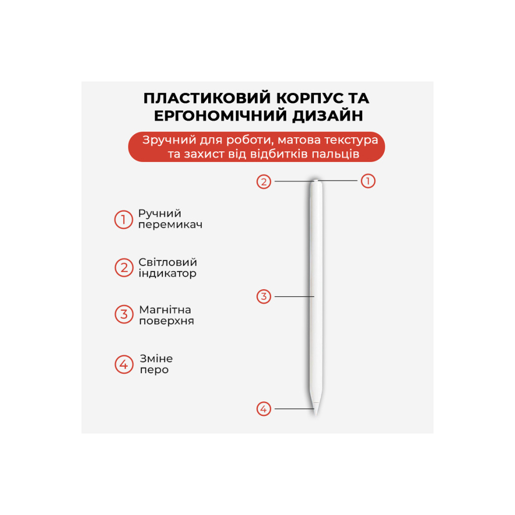 Стилус AirOn AirSens white for iPad (6126755813230) фото6