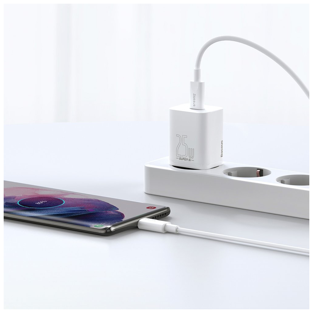 Зарядний пристрій Baseus Super Si Quick Charger 1C White (CCSP020102) фото7