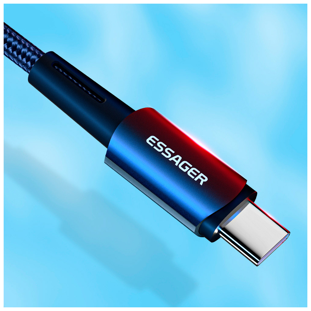 Кабель USB-C to Lightning 0.5m 20W black Essager (EXCTL-CGB01) фото