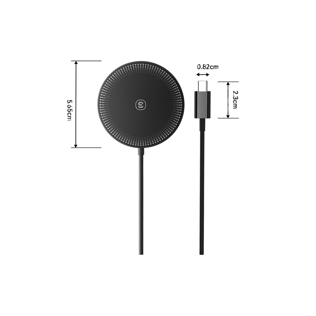 Зарядний пристрій Essager 2-in-1 wireless charger 15W black (EWXCX-CF01-Z) фото4
