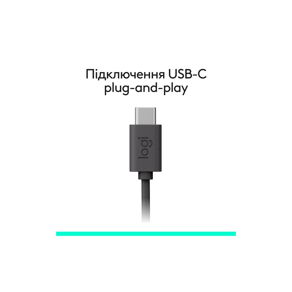 Наушники Logitech H390 USB-C Midnight Black (981-001576) фото