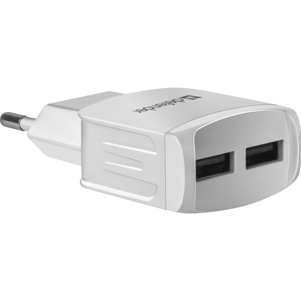 Зарядний пристрій Defender UPA-22 white, 2xUSB, 2.1A (83580) фото2