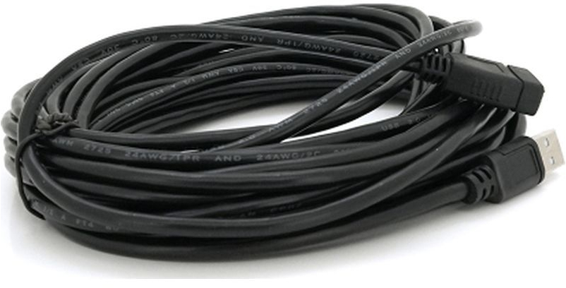 Дата кабельVoltronic USB 2.0 AM/AF 10.0m ferrite black (YT-AM/AF-10BL) фото2