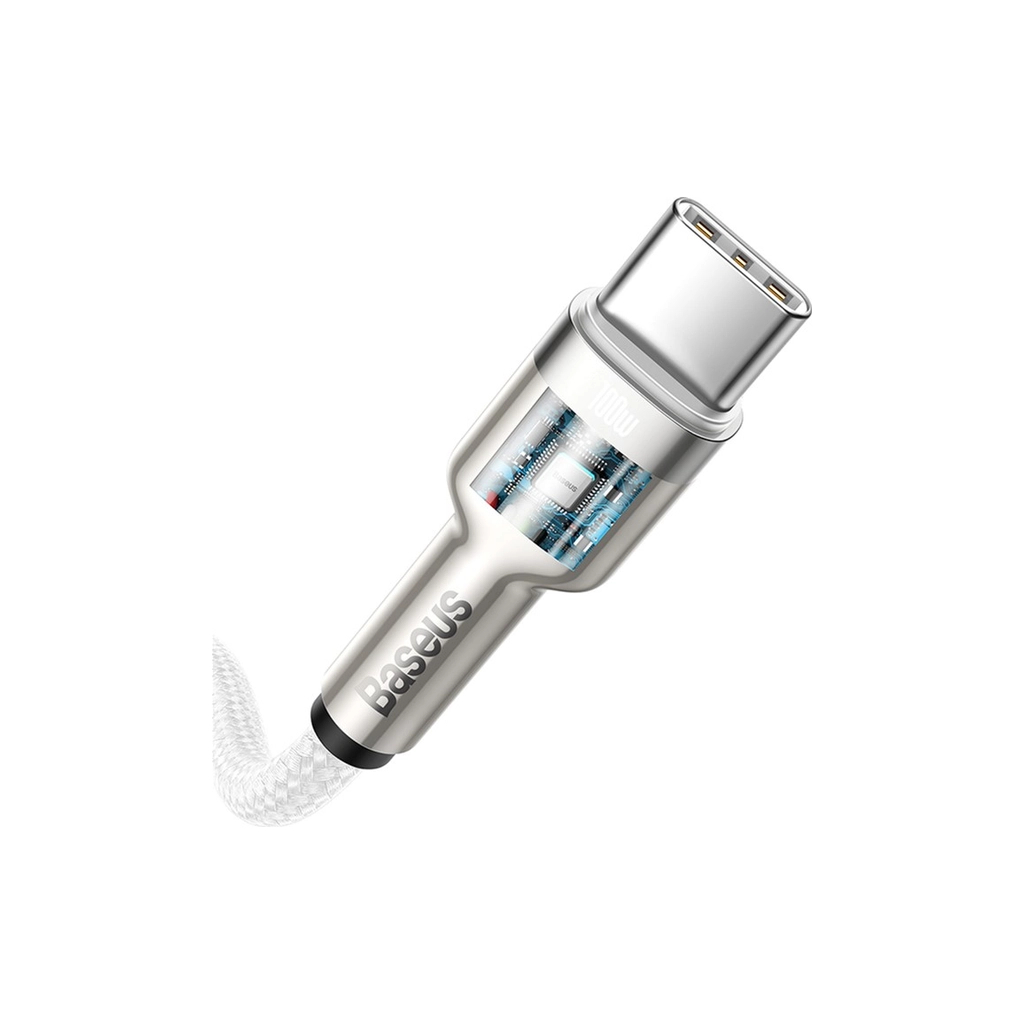 Кабель USB-C to Lightning 1.0m Cafule Metal PD 20W white Baseus (CATLJK-A02) фото6