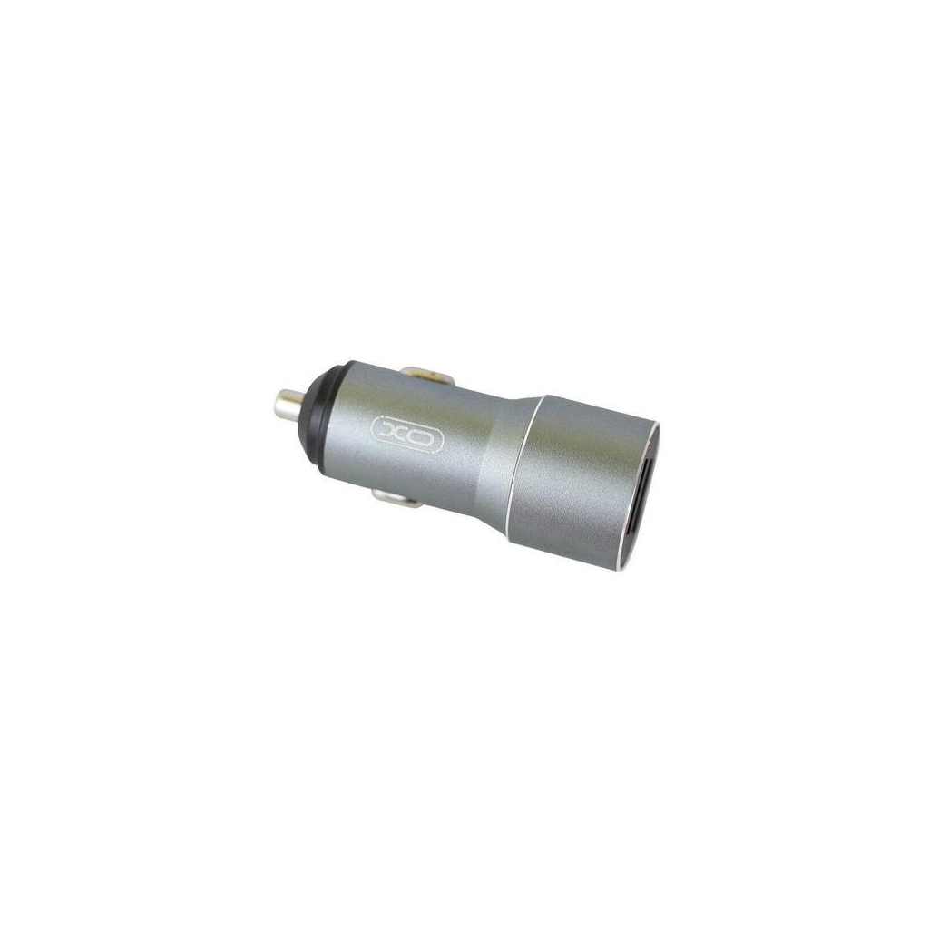 Зарядний пристрій XO TZ09 2.4A/2 USB + cable microUSB Grey (XO-TZ09M-GR) фото