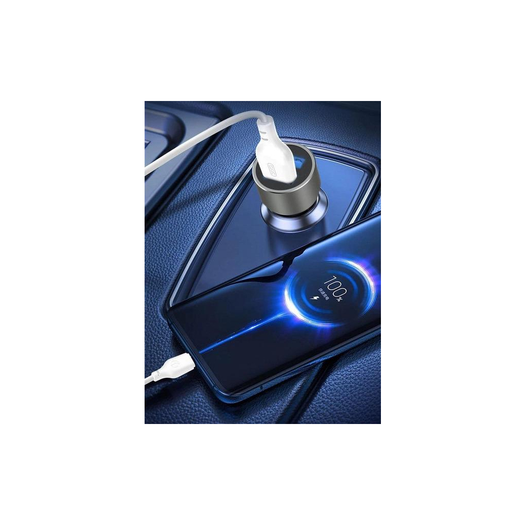 Зарядний пристрій XO TZ09 2.4A/2 USB + cable microUSB Grey (XO-TZ09M-GR) фото