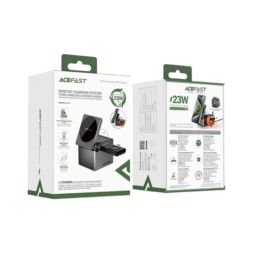 Зарядний пристрій Acefast Wireless QI 3in1 15W E18 Rubik''s (6974316282884) фото5
