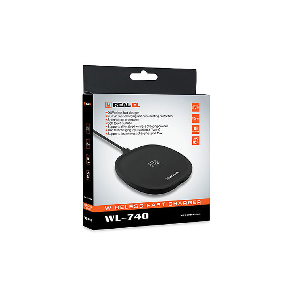 Зарядний пристрій REAL-EL WL-740 black (EL123160019) фото10