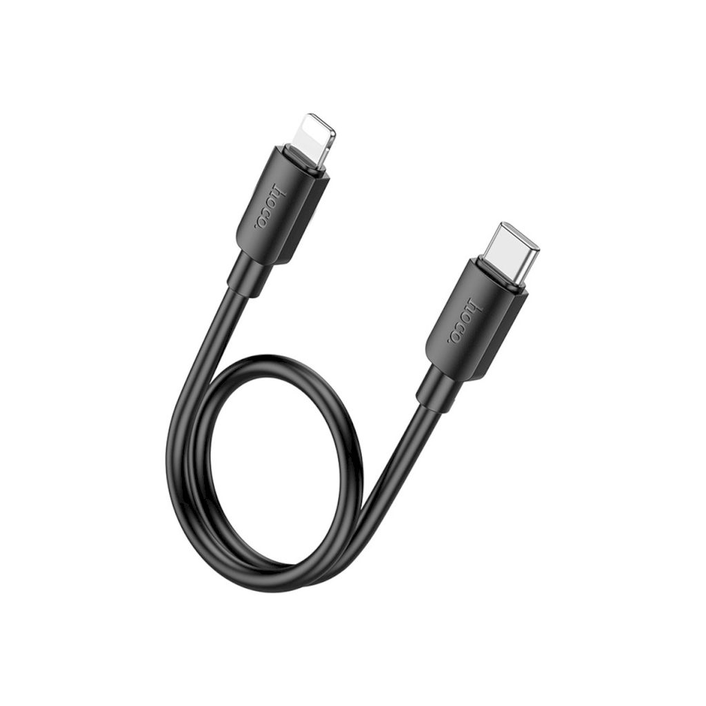 Кабель USB-C to Lightning 0.25m Hyper PD X96 black HOCO (6942007609364) фото2