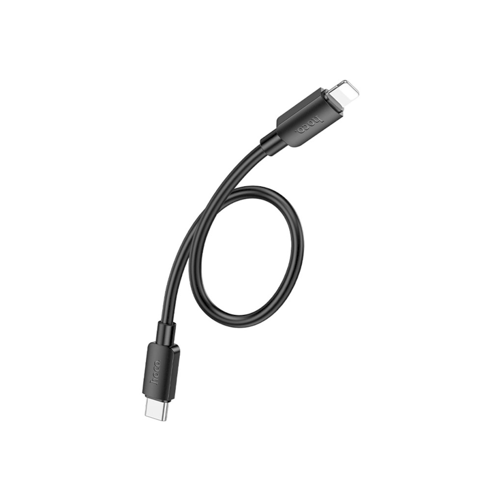 Кабель USB-C to Lightning 0.25m Hyper PD X96 black HOCO (6942007609364) фото3