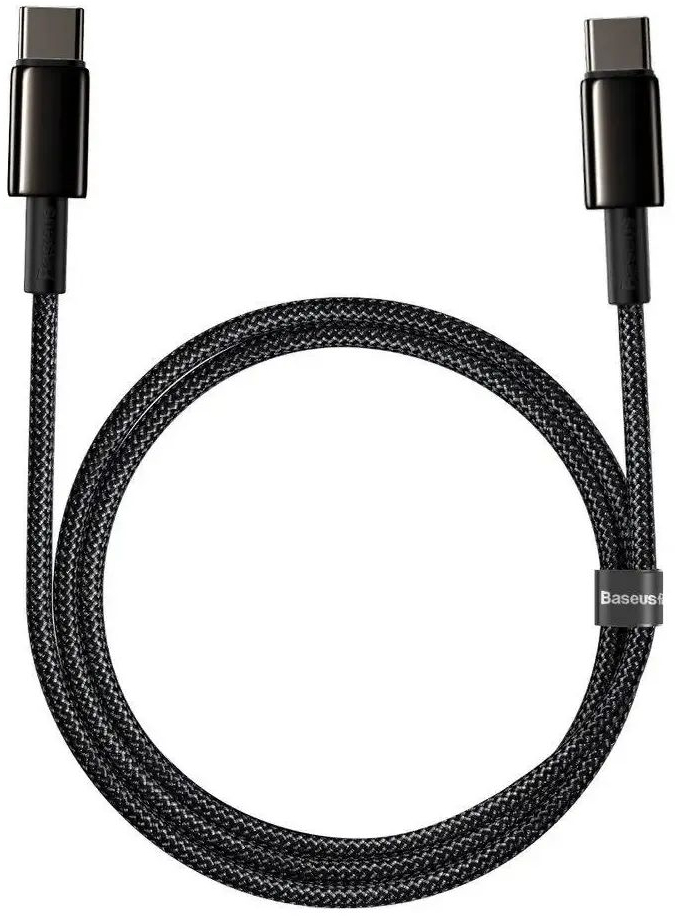 Кабель USB-C to USB-C 1.0m 100W black Baseus (CATWJ-01) фото2