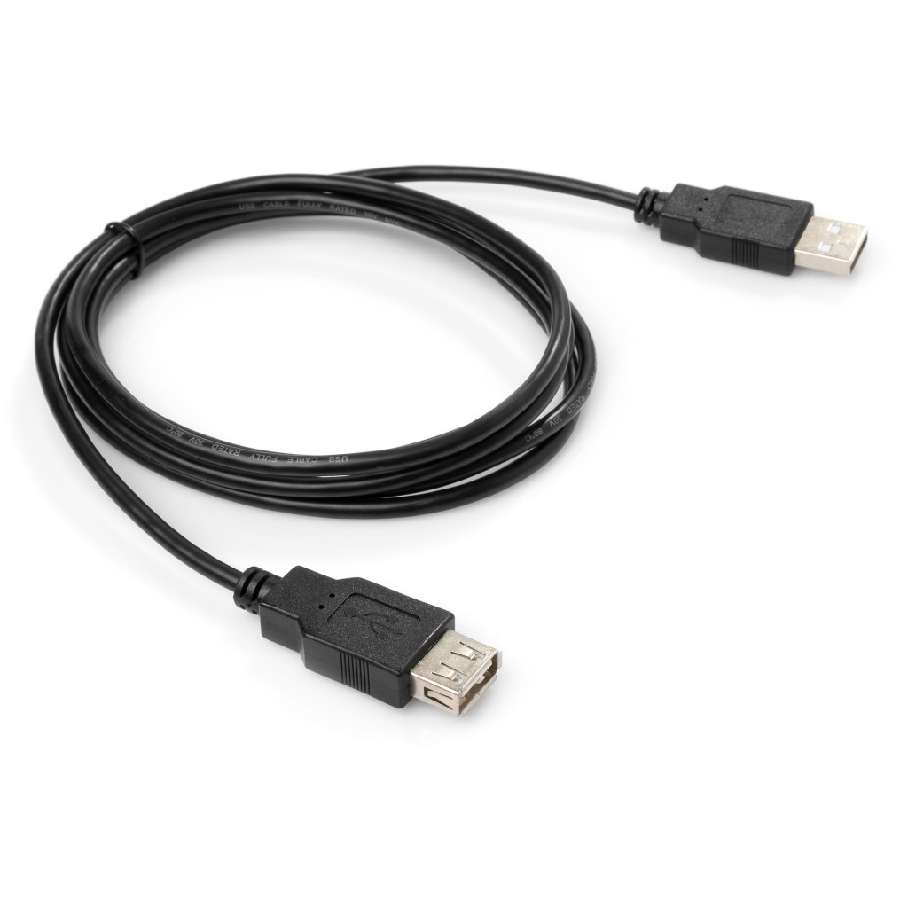 Кабель USB 2.0 AM/AF 3.0m Vinga (VCPUSBAMAF3BK) фото3