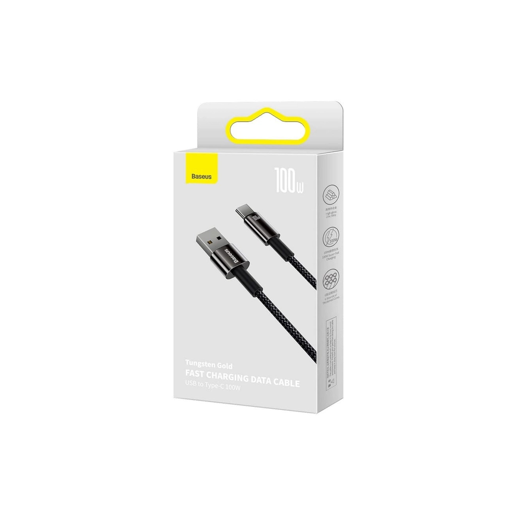 Кабель USB 2.0 AM to USB-C 1.0m 100W black Baseus (CAWJ000001) фото6