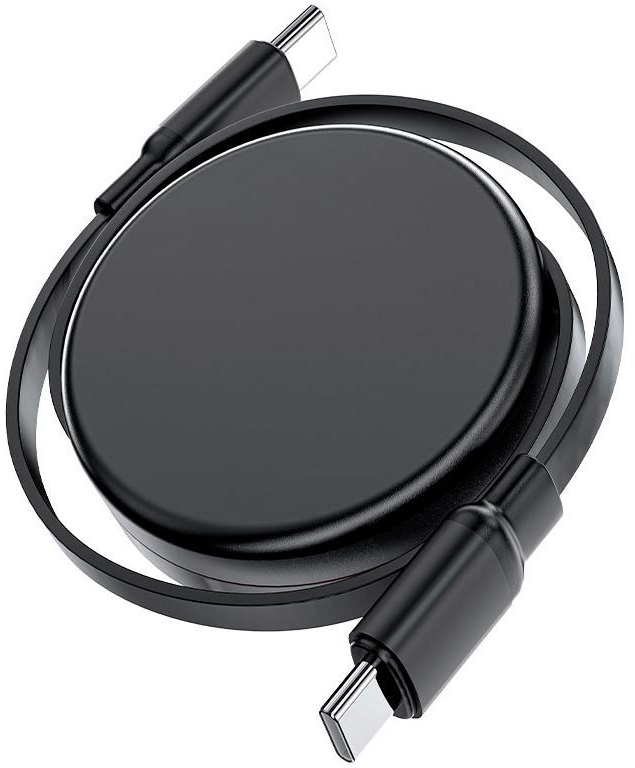 Кабель USB-C to USB-C 0.8m 60W dual retraction C13-03 Black Acefast (6974316280132) фото4