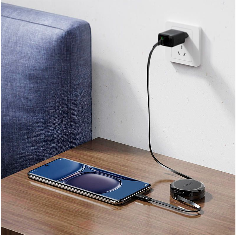 Кабель USB-C to USB-C 0.8m 60W dual retraction C13-03 Black Acefast (6974316280132) фото7