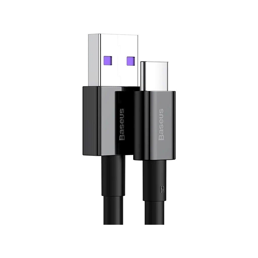 Кабель USB 2.0 AM to USB-C 2.0m 3A Black Baseus (CATYS-A01) фото3