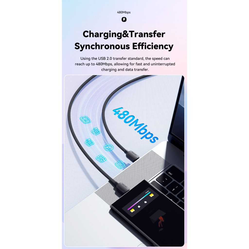 Кабель USB-C to USB-C 1.0m 100W pink Essager (EXCTT1-WL04-P) фото7