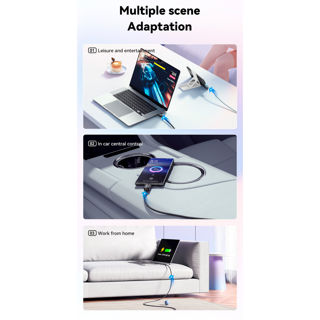 Кабель USB-C to USB-C 1.0m 100W pink Essager (EXCTT1-WL04-P) фото8
