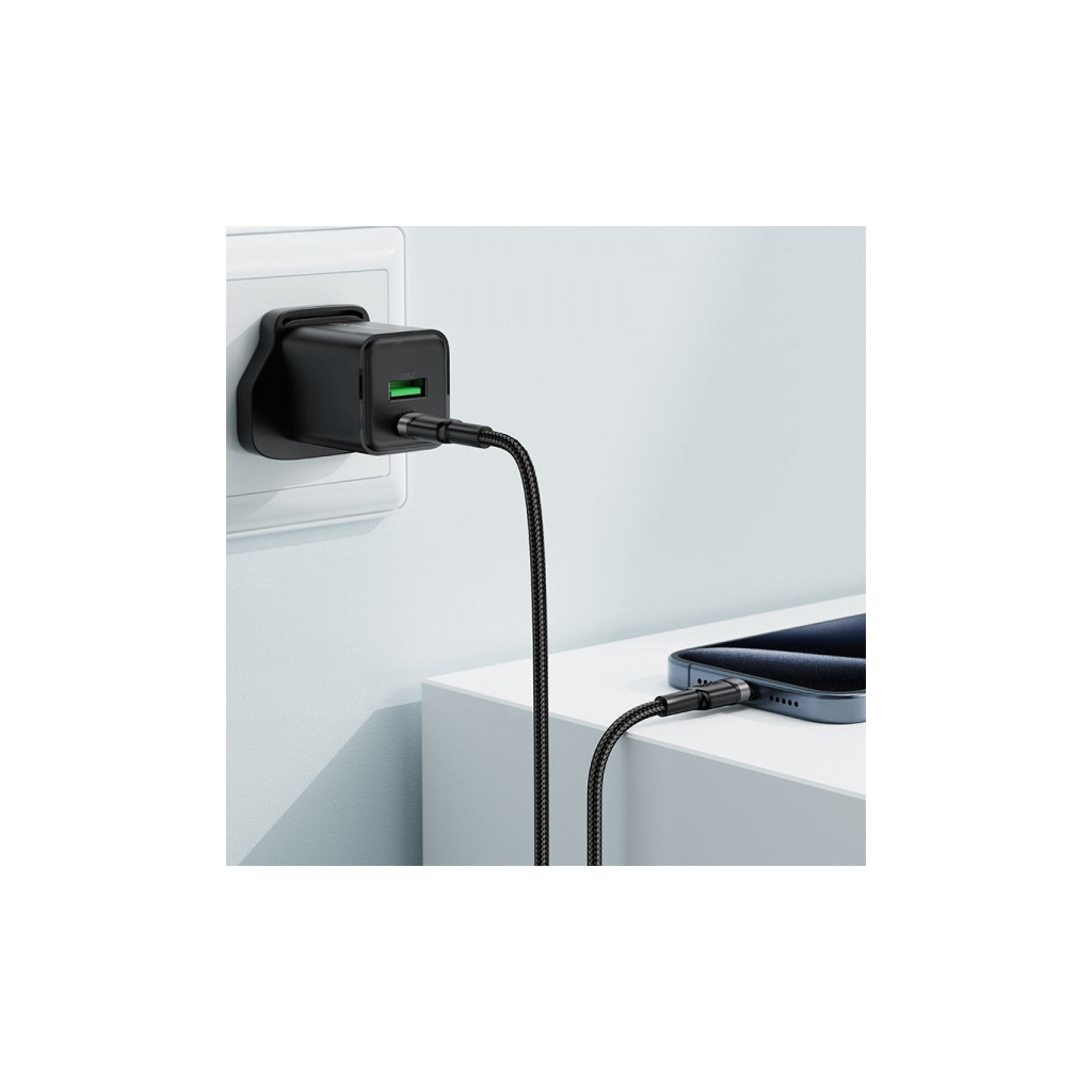 Кабель USB-C to USB-C 1.2m 60W black Acefast (6974316285137) фото6