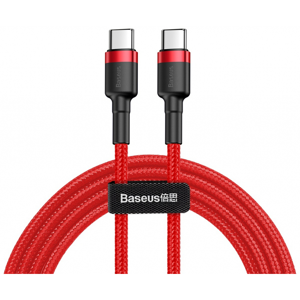 Кабель USB-C to USB-C 1.0m USB 3.1 3A red Baseus (CATKLF-G09) фото