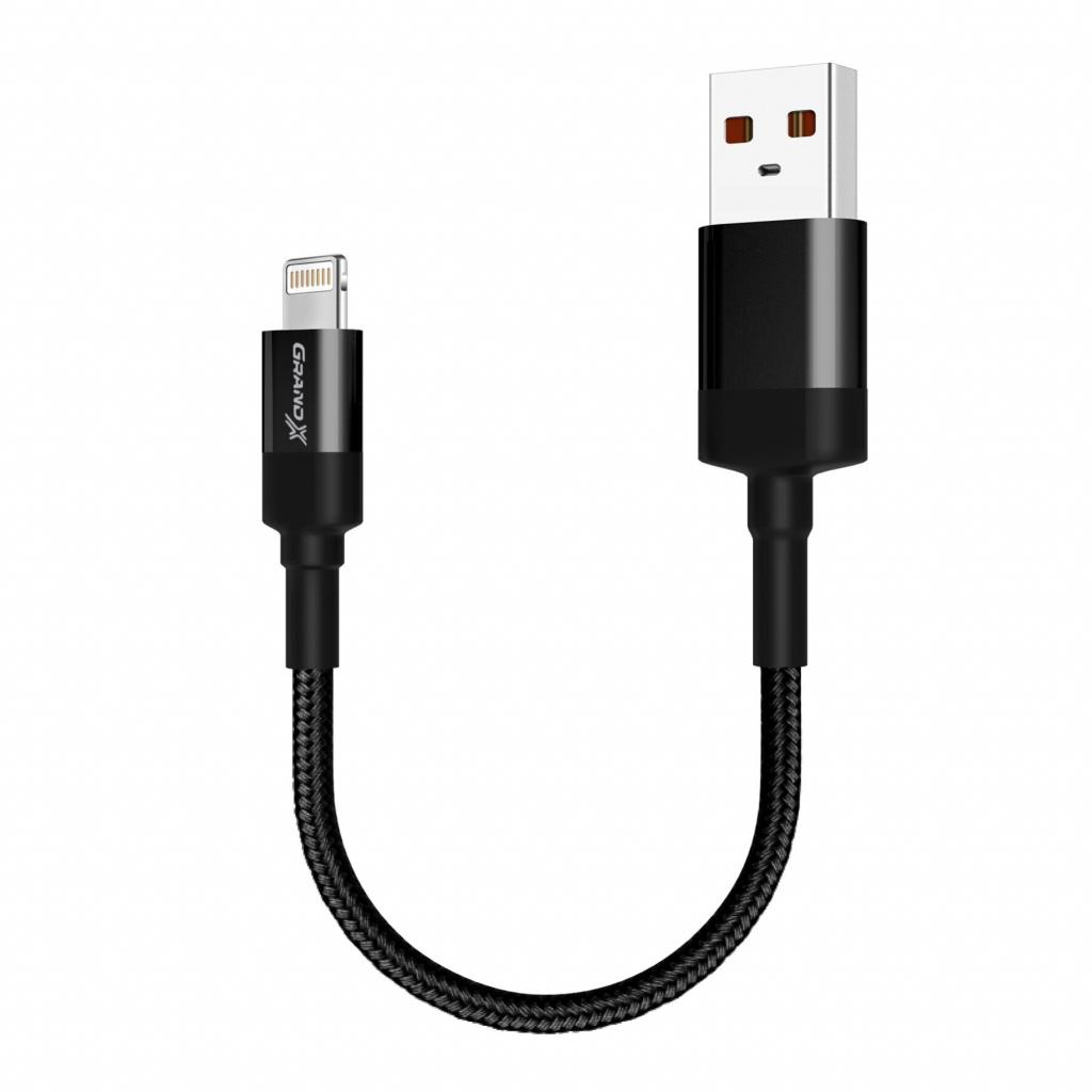 Кабель USB 2.0 AM to Lightning 0.2m Grand-X (FM-20L) фото