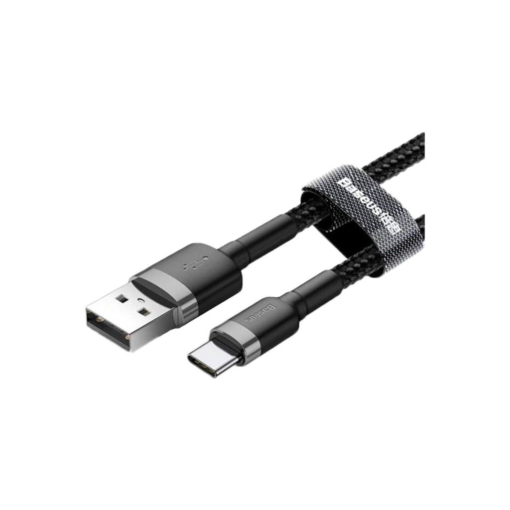 Кабель USB 2.0 AM to USB-C 2.0m 2A Gray-Black Baseus (CATKLF-CG1) фото2