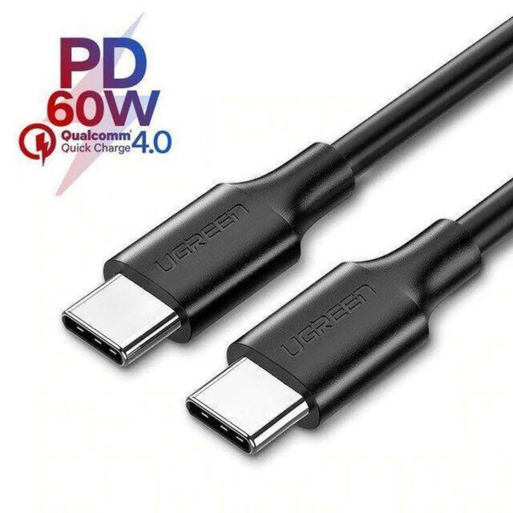 Кабель USB-C to USB-C 1.0m US286 3A Black Ugreen (50997) фото