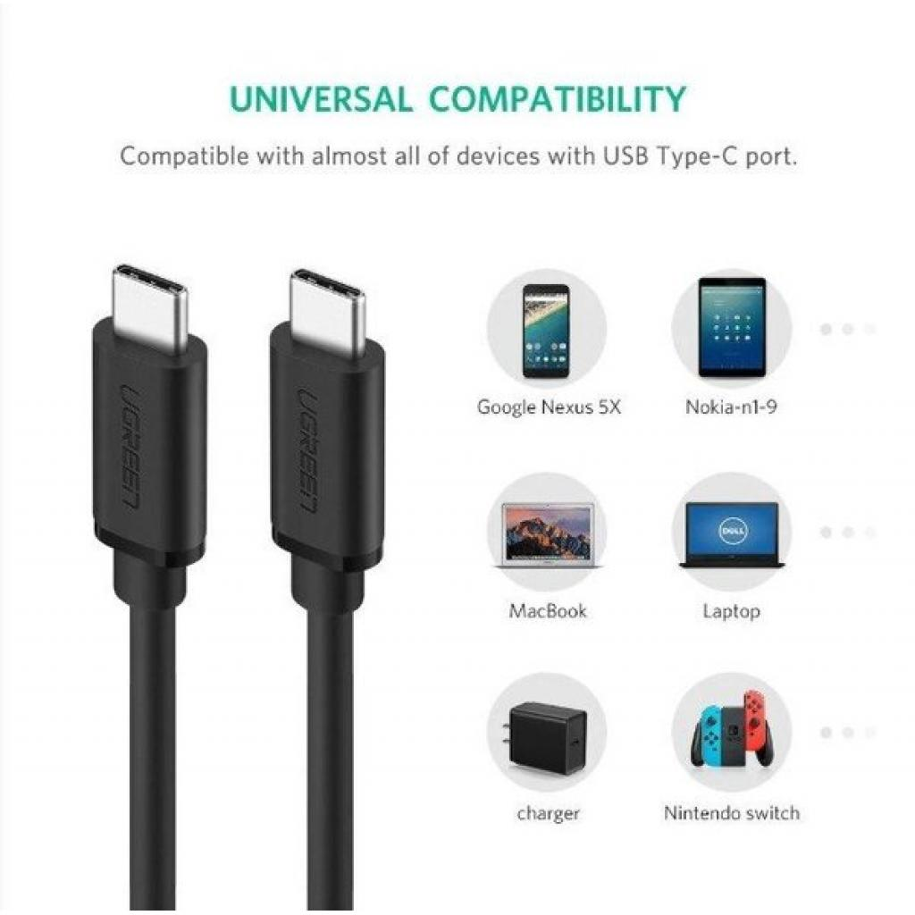 Кабель USB-C to USB-C 1.0m US286 3A Black Ugreen (50997) фото
