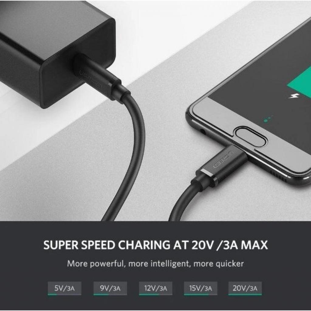Кабель USB-C to USB-C 1.0m US286 3A Black Ugreen (50997) фото