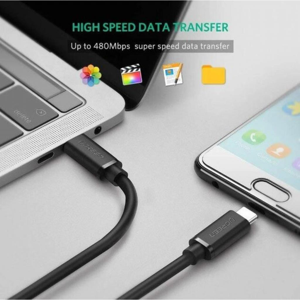 Кабель USB-C to USB-C 1.0m US286 3A Black Ugreen (50997) фото