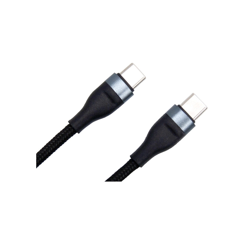 Кабель USB-C to USB-C 0.25m black Dengos (NTK-TC-TC-SHRT-BLACK) фото2