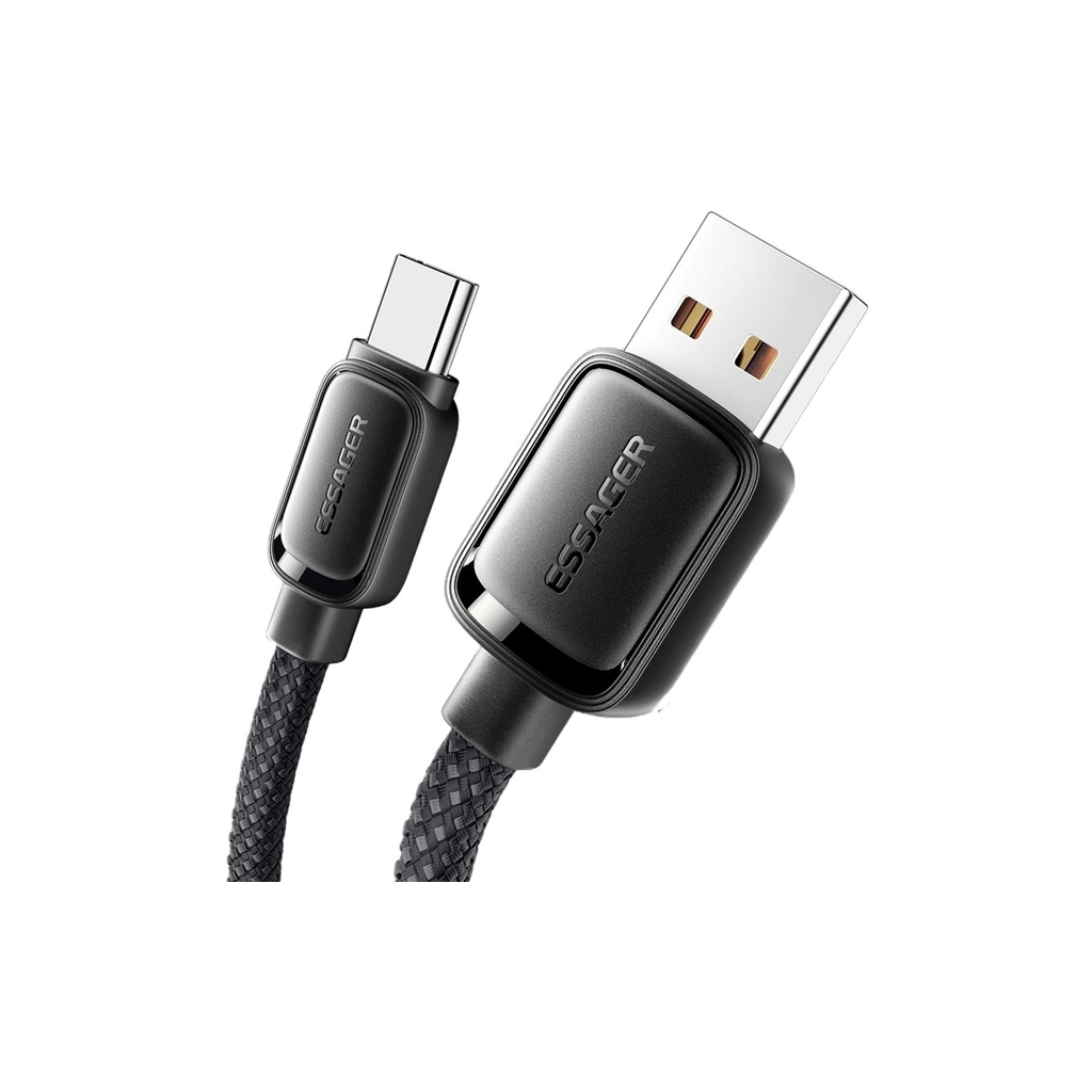 Кабель USB 2.0 AM to USB-C 1.0m 7A black Essager (EXCT-TD01-P) фото3